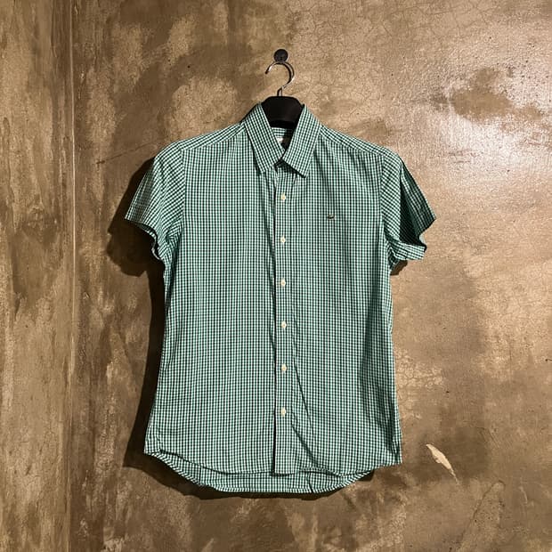 라코스테 반팔 체크셔츠