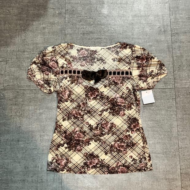 일본빈티지 Lestrose 하구미모리걸 히메갸루 보헴리본 여주 스퀘어탑