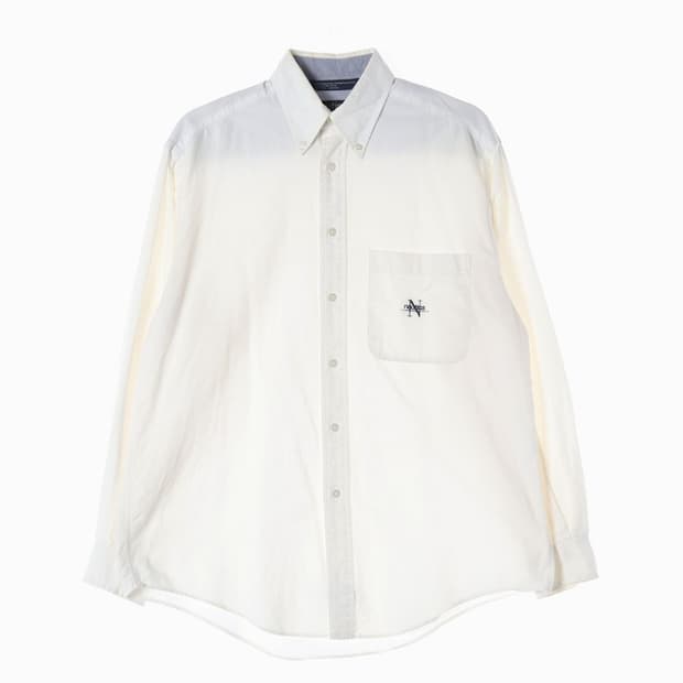 노티카 빈티지 옥스퍼드 버튼다운 화이트 셔츠 M