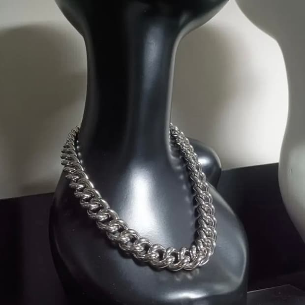 실버 볼드 체인 목걸이