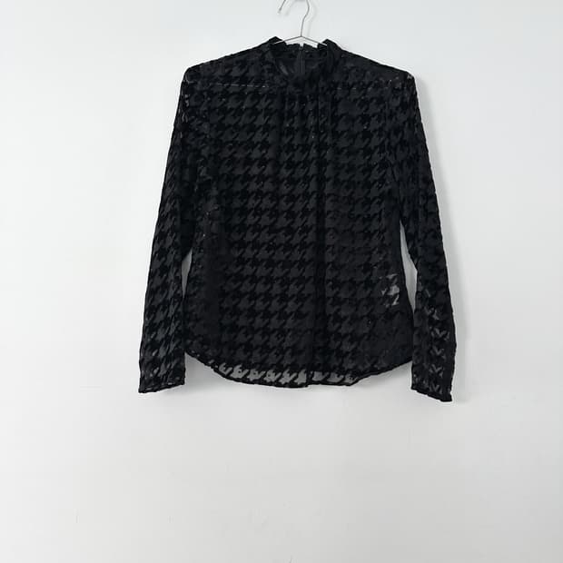 Hound pattern layer top / black