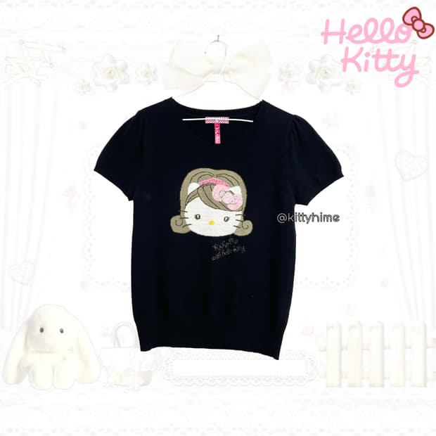 Ki La Ra Hello kitty 키라라 헬로키티 니트 고전키티 갸루