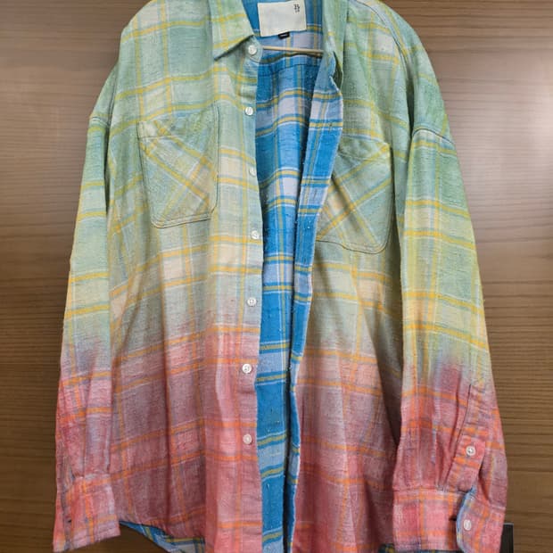 R13 멀티컬러 버튼 셔츠