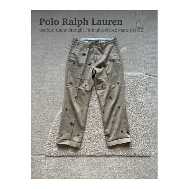폴로 랄프로렌 베드포드 자수 치노 팬츠 (31-32)