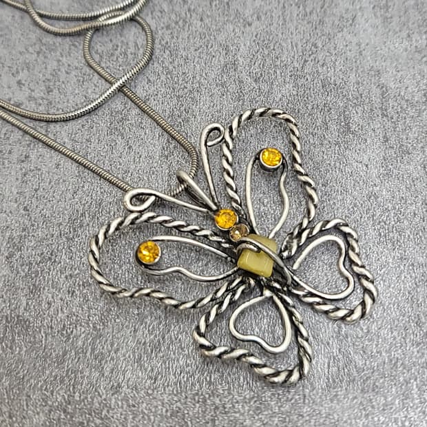 vintage butterfly necklace