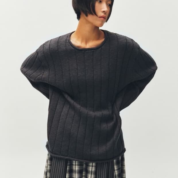 플리즈프로젝트 structured ribbed knit