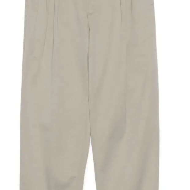 [36] 나나미카 26ss 더블 플리츠 치노 팬츠 라이트 그레이 새상품