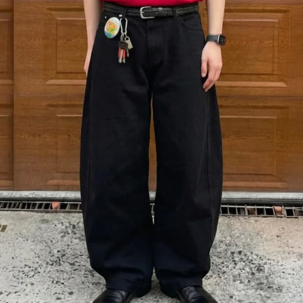 르아르 에브리데이 커브드 데님 팬츠