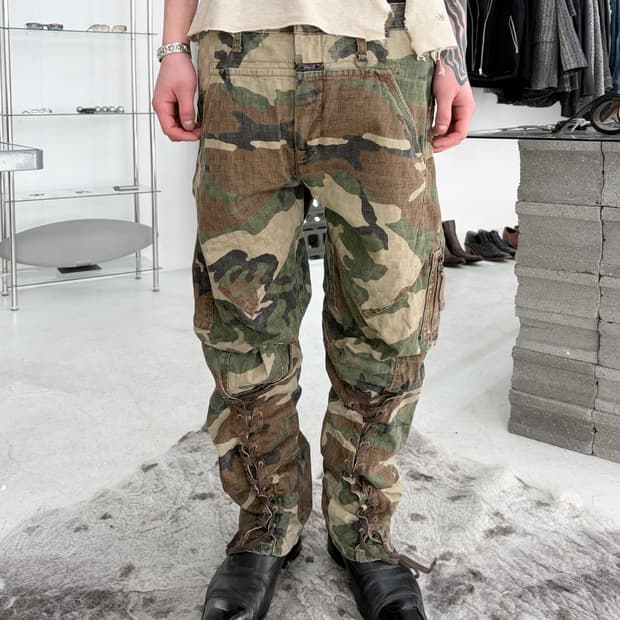 2000‘s 저버드 스타 패널 카모 사루엘 팬츠