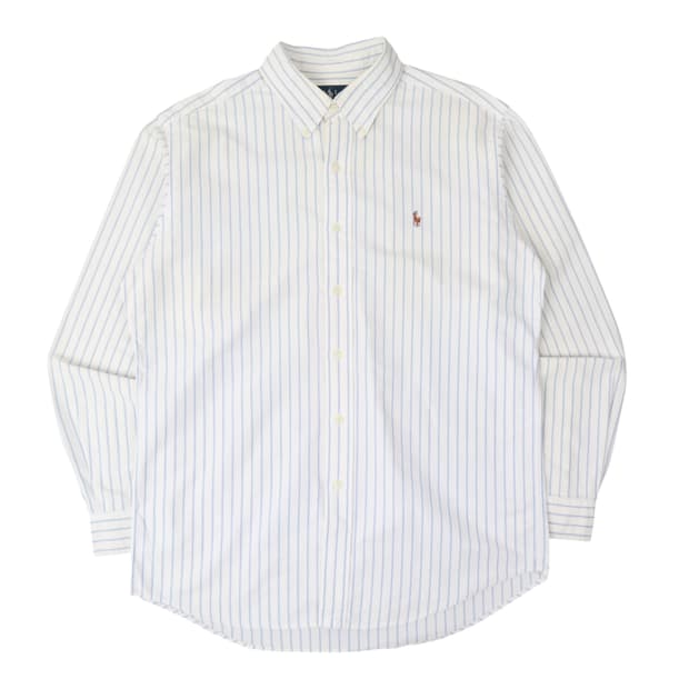 폴로 랄프로렌 옥스포드 화이트 스트라이프 셔츠