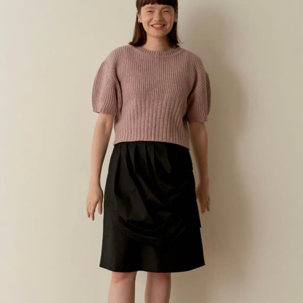 시눈 퍼프 울 반팔니트