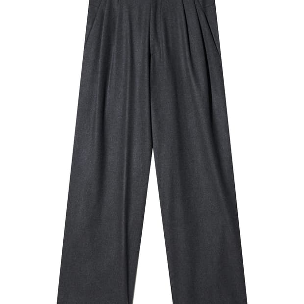 혜인서 와이드 울 팬츠 다크그레이