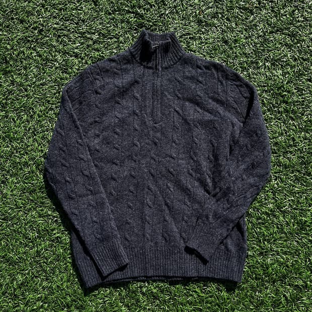 브룩스브라더스 반집업 니트 (실측확인)