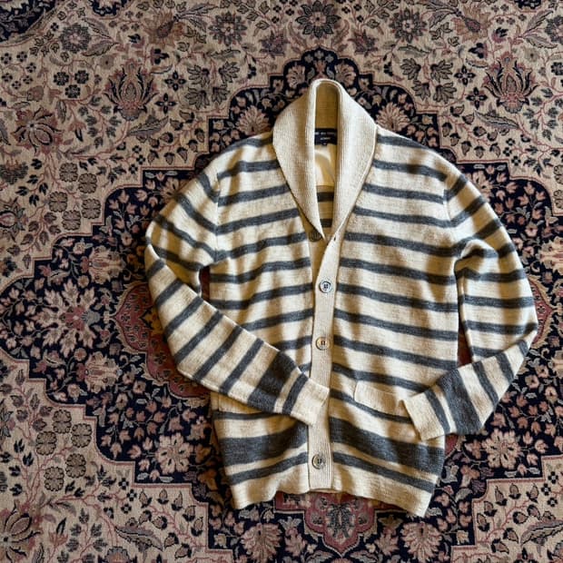 꼼데가르송 숄칼라 가디건 100