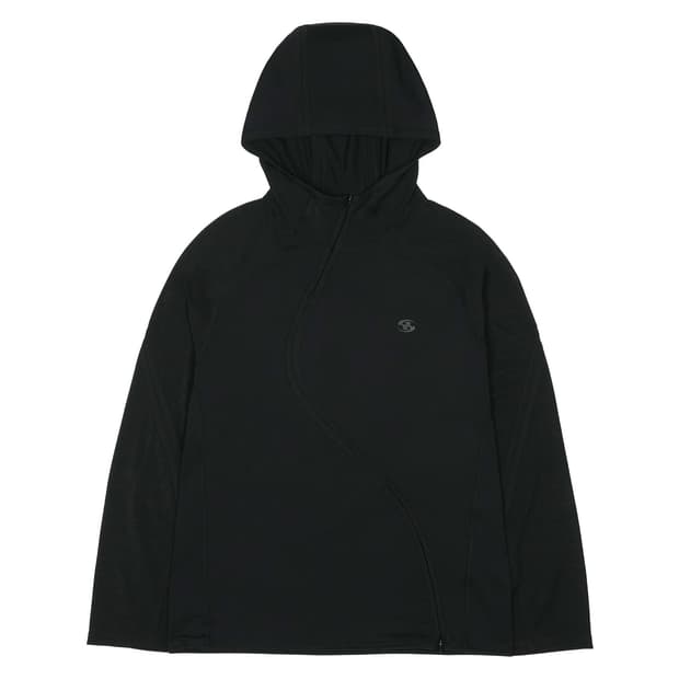 (오늘만 택포) 산산기어 웨이브 후디 롱 슬리브 블랙