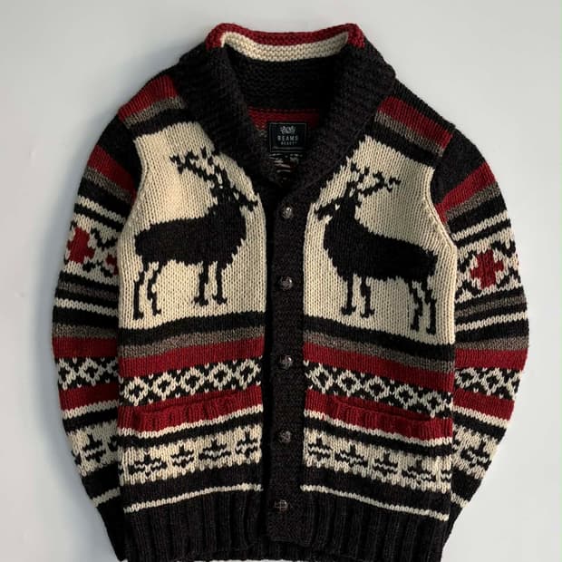 [M] 빔즈 노르딕 니트 스웨터 가디건