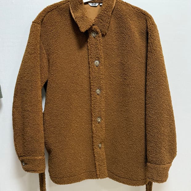 유니클로 U 뽀글이 자켓 브라운 M