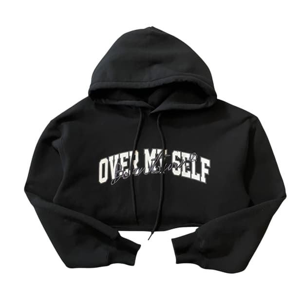 본투윈 크롭 후드티