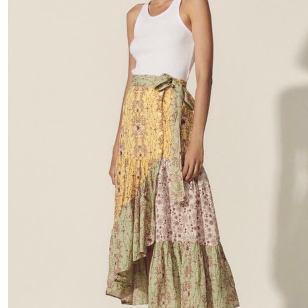 (재당근) 프린트 롱스커트 55-66추천  