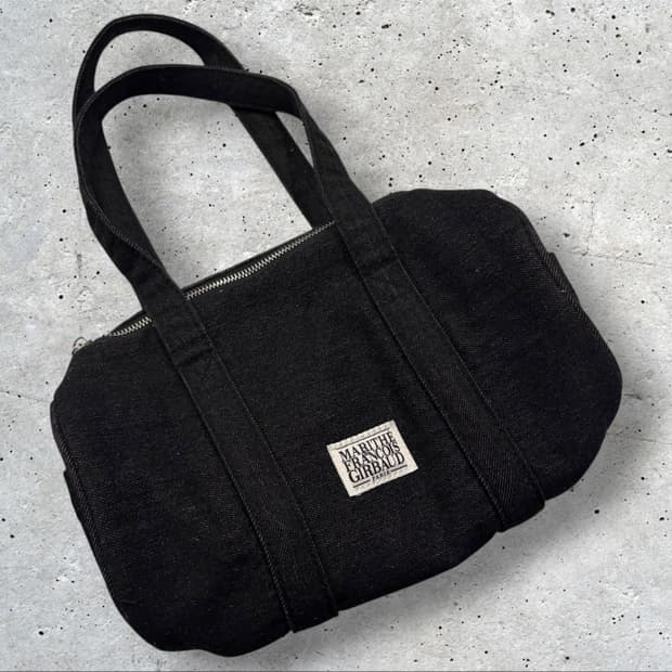 마리떼 프랑소와 저버 데님 토트백 블랙 원통백 이니스프리