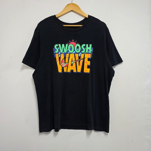 XXL 나이키 NSW 썸머 웨이브 반팔티셔츠 블랙