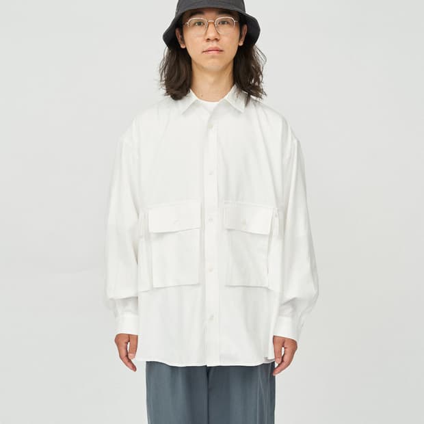 프레쉬서비스 freshservice 옥스포드 플랩 멀티포켓 셔츠