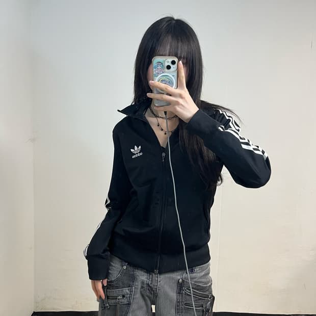 Adidas black firebird jersey