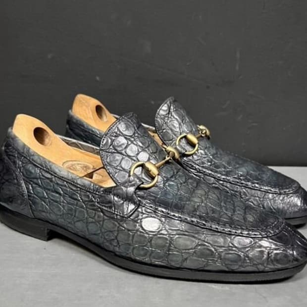GUCCI 구찌 홀스빗 로퍼(크로커다일 스킨-악어가죽)6사이즈-해외발송