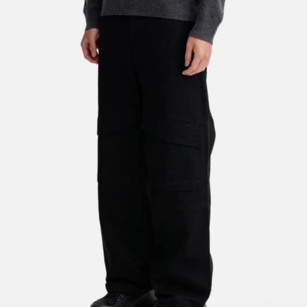 Eql 블랙 와이드 카고 팬츠 XL