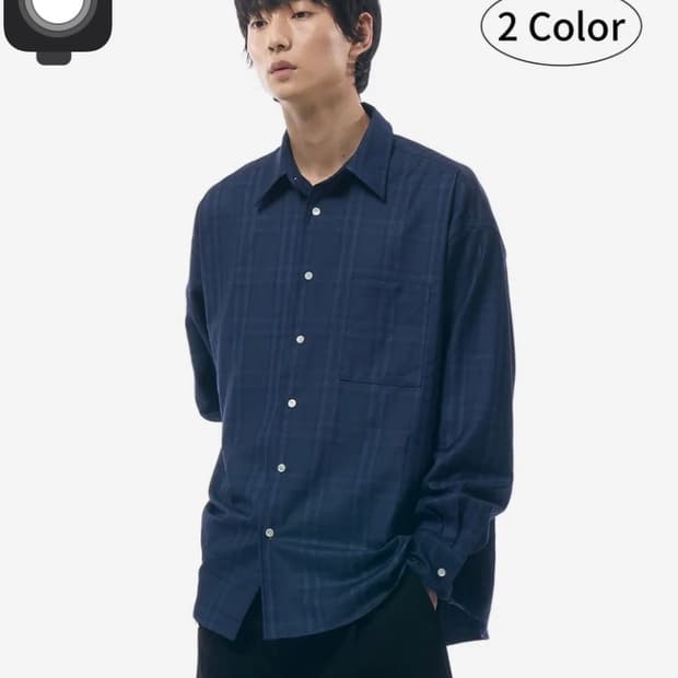 감마갤러리 크롭 체크셔츠 s