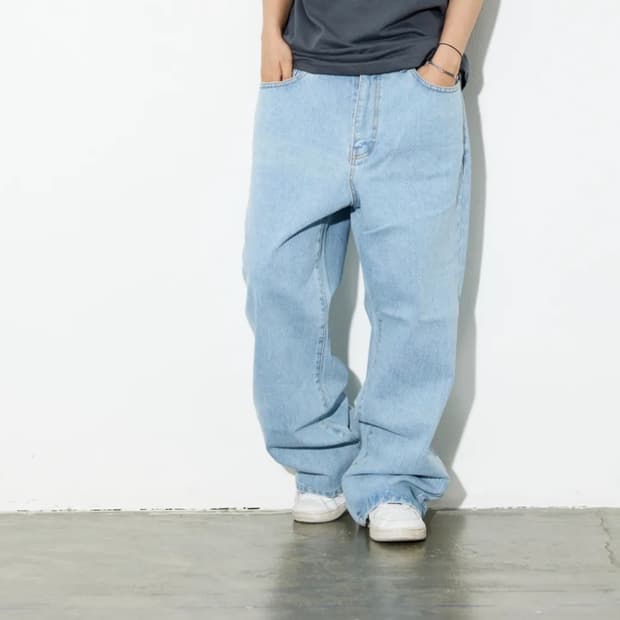 데님팬츠 루즈핏 와이드