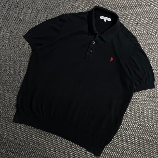 U.S POLO Assn 레드포니 PK 카라 반팔 티셔츠 블랙 y6241