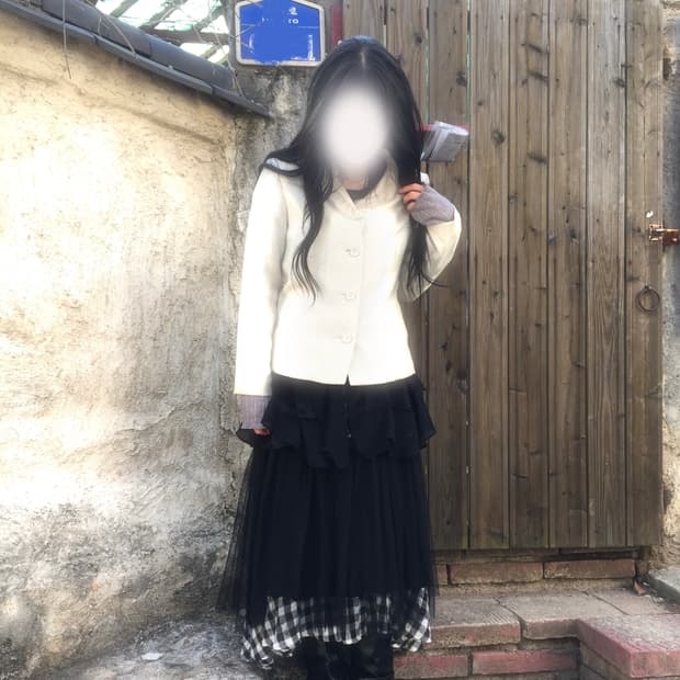 빈티지 다크 레이어드 코디세트