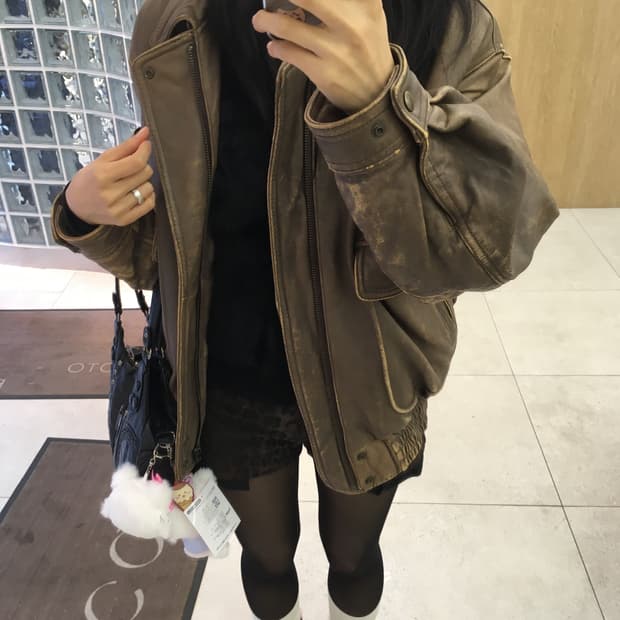 (한겨울 가능) 브라운 봄버자켓