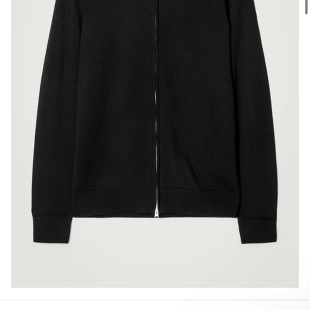 cos 퍼넬넥 메리노 울 집업 가디건 s