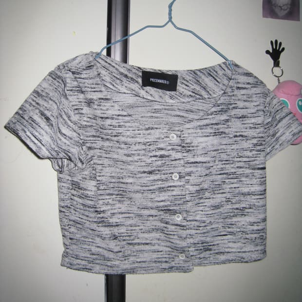 피스메이커 쿠앤크 레이어드 반팔 가디건