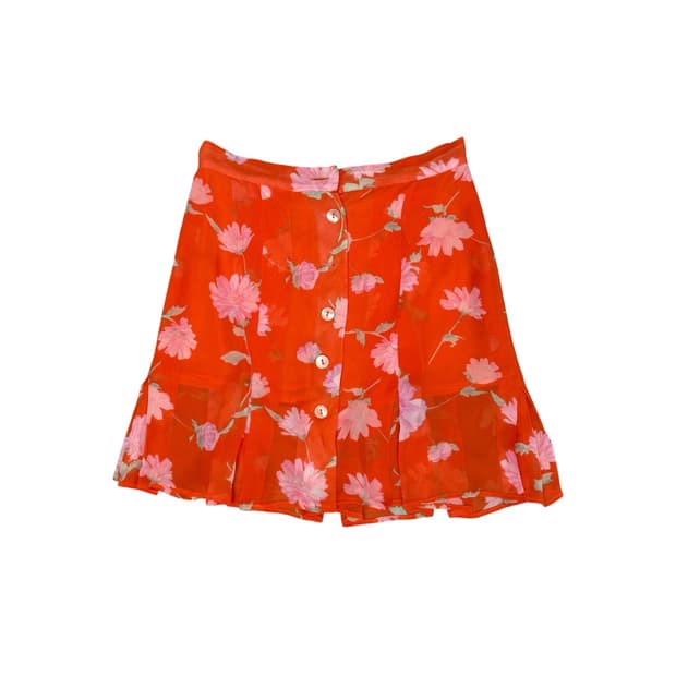 Maxmara chiffon pleated mini skirt
