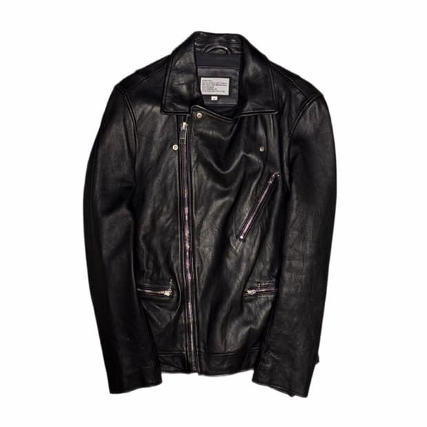 Agingccc Lambskin Leather Rider Jacket