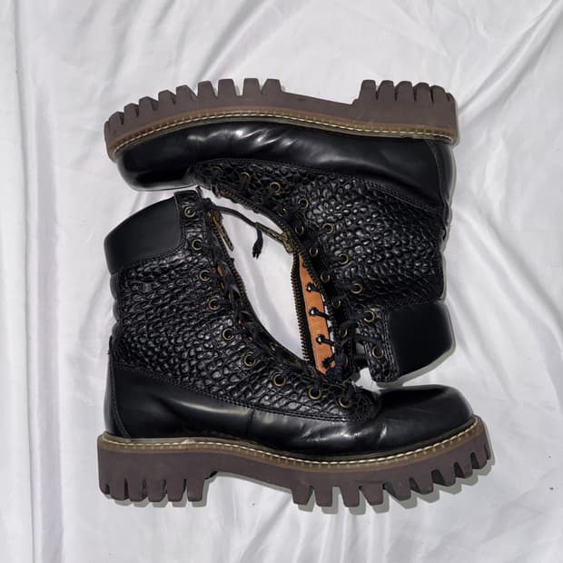 알렉산더 맥퀸 하이탑 집 부츠