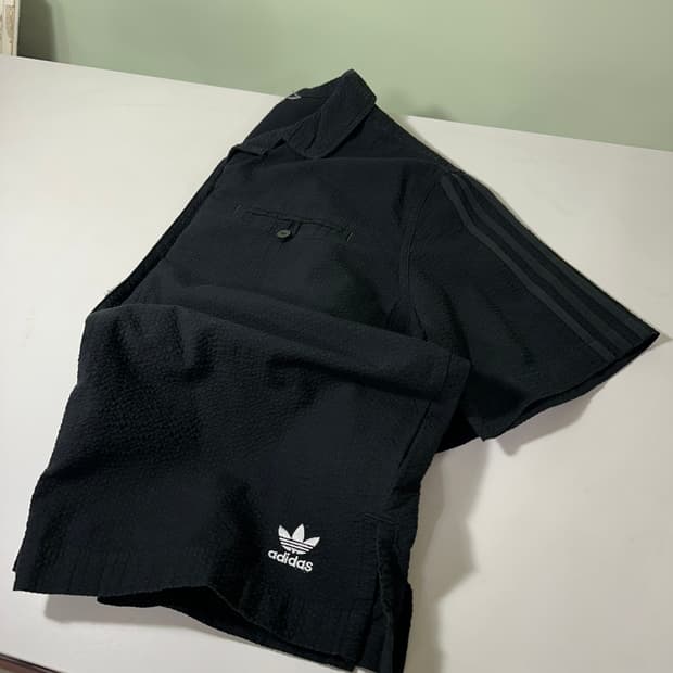 우먼M 아디다스 오리지날 블랙 써머플리츠 반팔셔츠