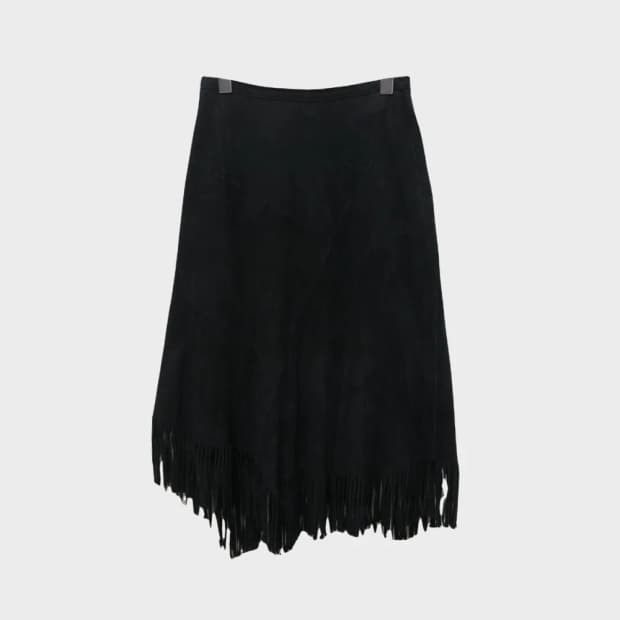 YOKI TORII 양가죽 태슬 스커트 65699