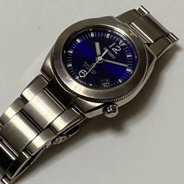 [정품,히든피스] 세이코 빈티지 캘린더 블루 다이얼 시계
