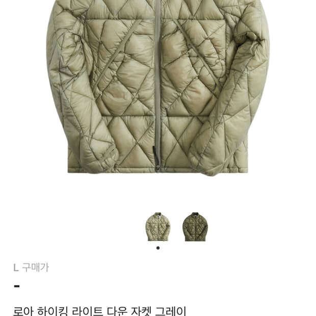 로아 하이킹 라이트 다운 자켓 그레이