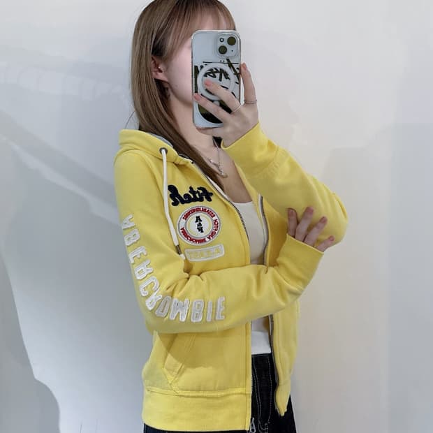 아베크롬비 사이드로고 투웨이 후드집업