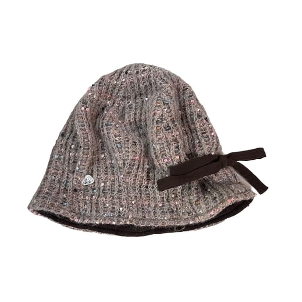 메트로시티 희귀 아크릴 리본 비니모자