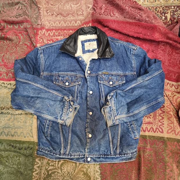 (택포) 90년대 Wrangler 세르파 데님 자켓