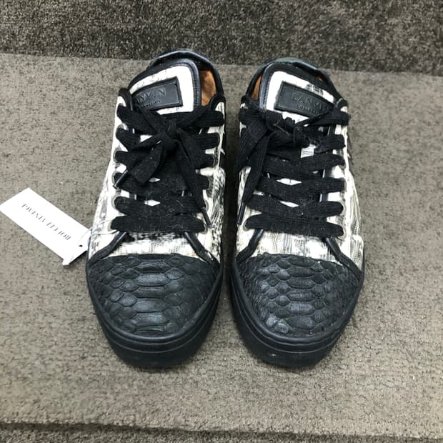 랑방 컬렉션 파이톤 스니커즈