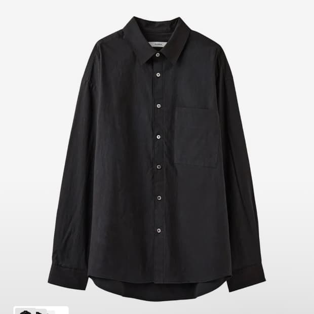 아르반 크리즈 블랭크 셔츠 블랙 2사이즈