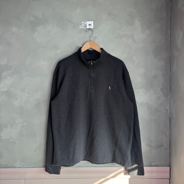 폴로 랄프로렌 반집업 니트 차콜