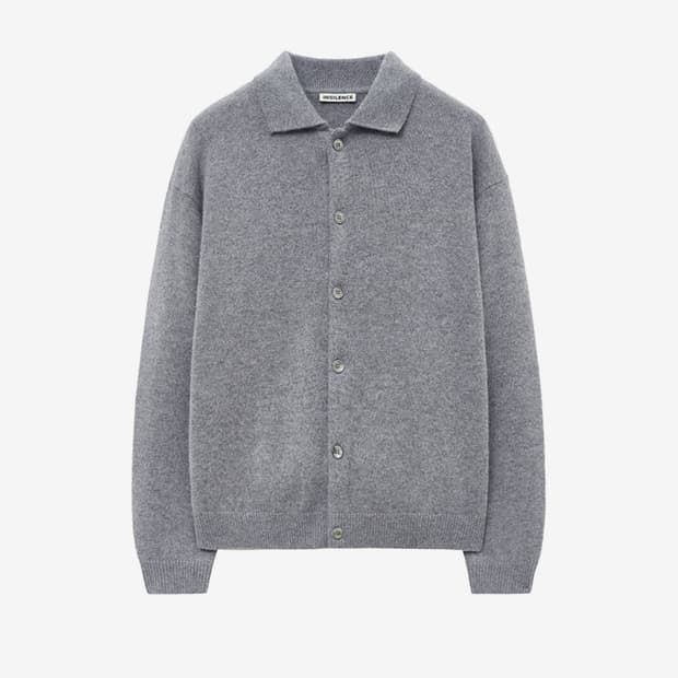 인사일런스 앙고라 믹스드 칼라 카디건 GREY L사이즈